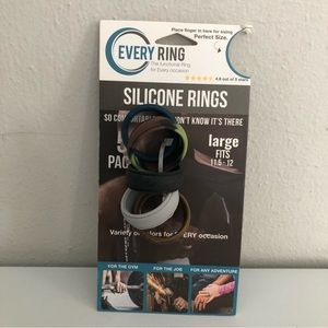 Every Ring jewelry 5 pack silicone ring variety set sz large NWT